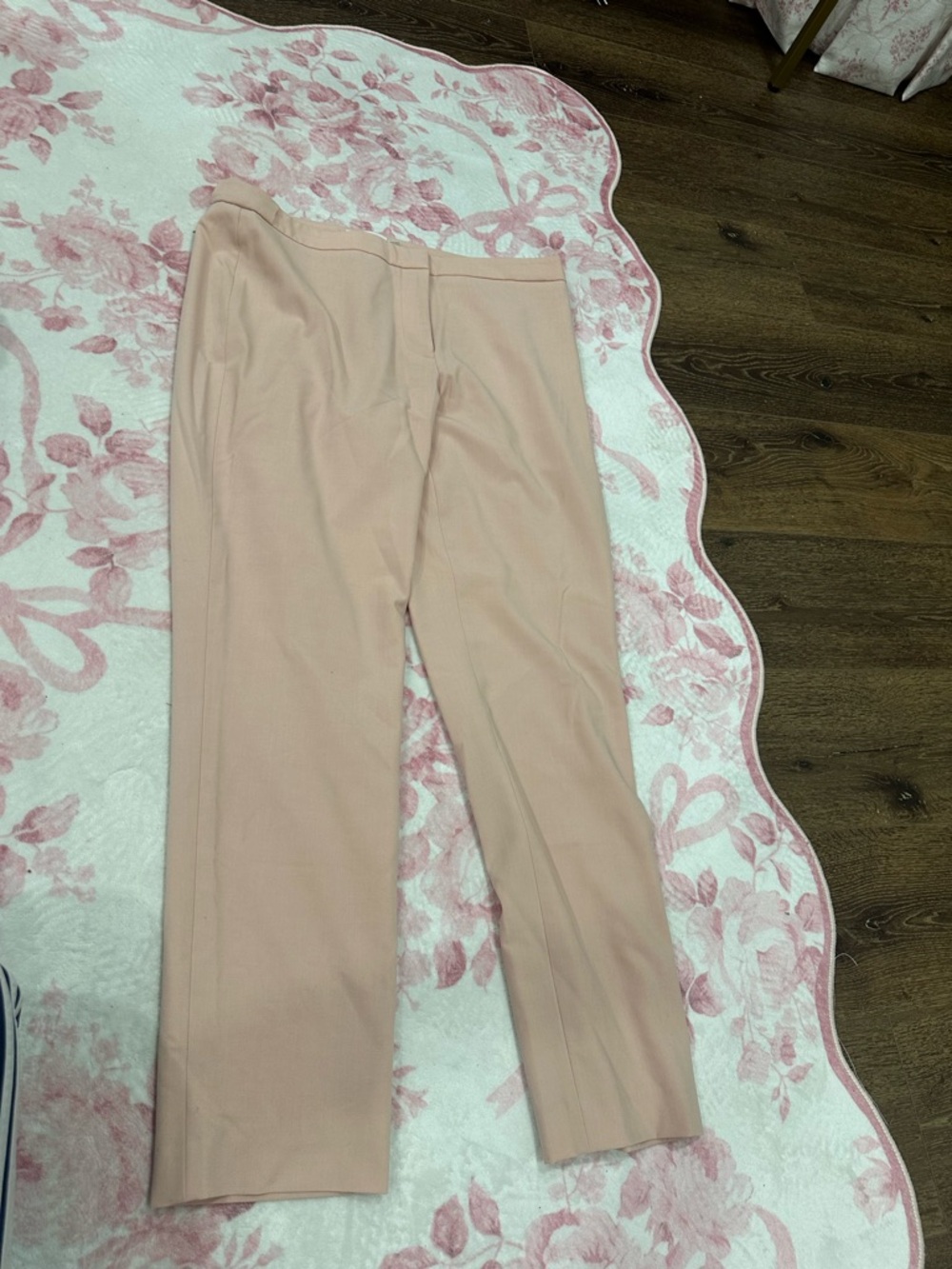 Women's Tailored Pink Straight-Leg Pants